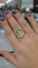Load image into Gallery viewer, Virgencita Ring with CZ Stones 10k