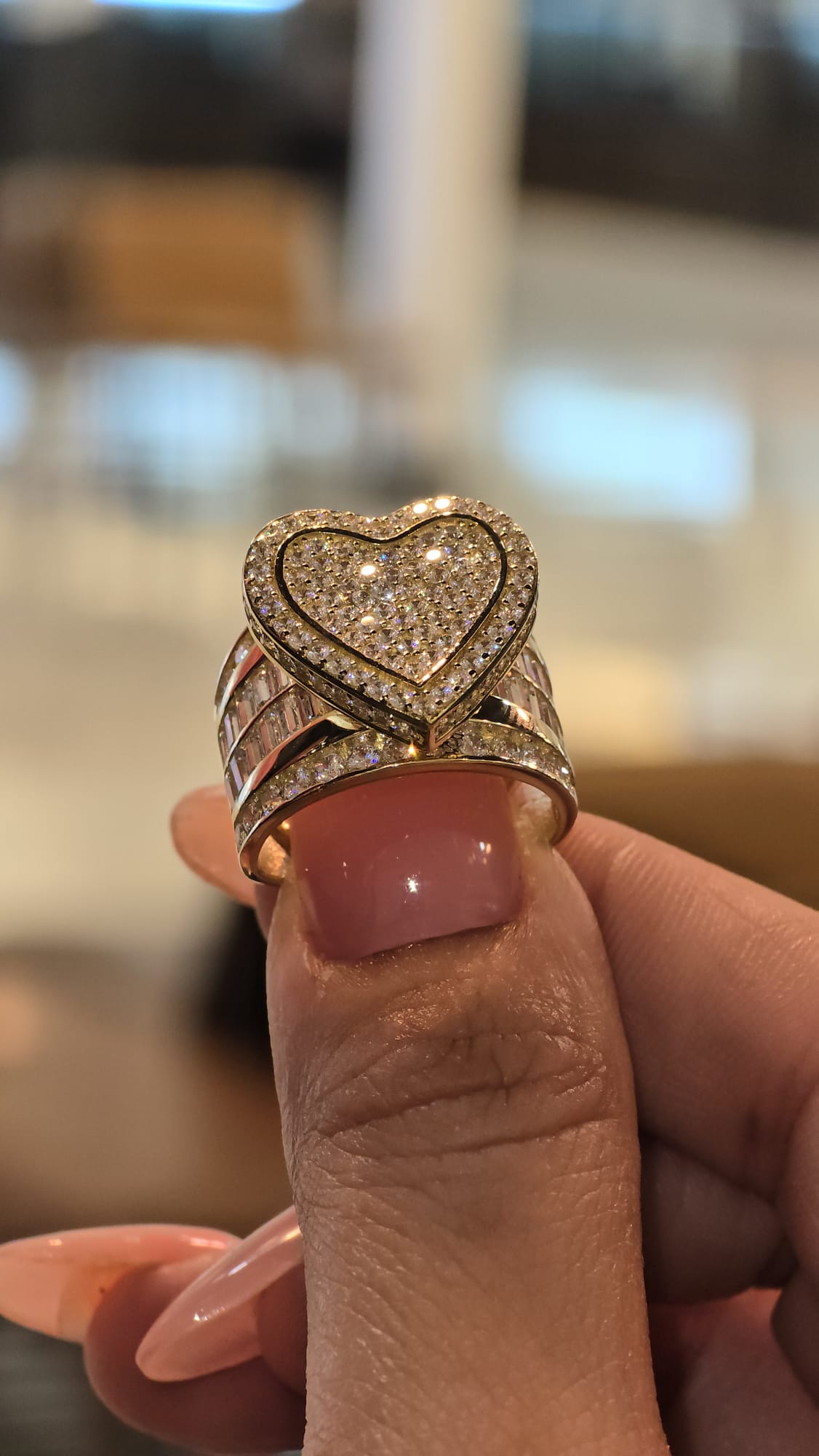 Eternal Heart Gold Ring with CZ Brilliance