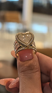 Eternal Heart Gold Ring with CZ Brilliance