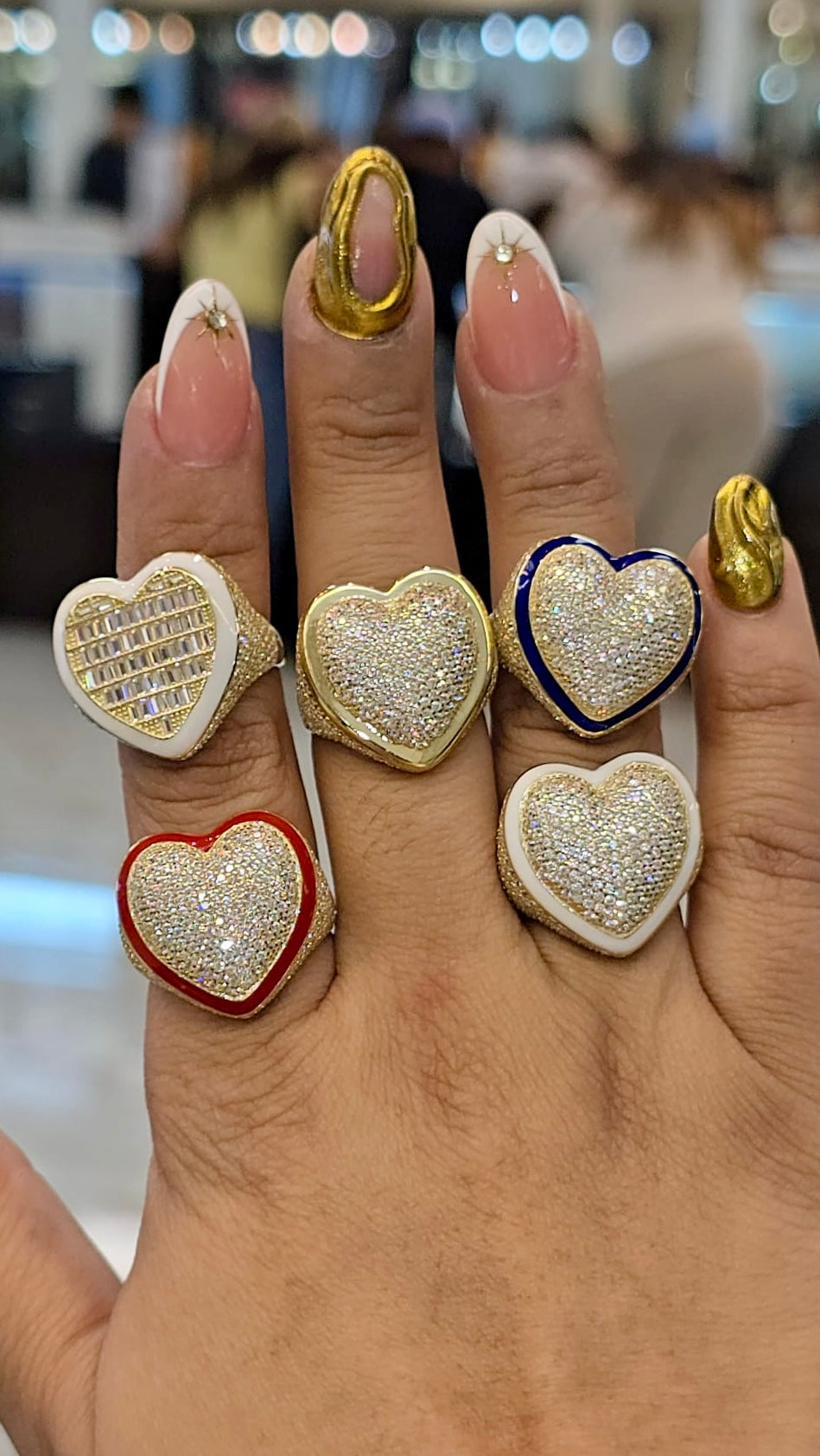 Cubic Zirconia Heart Ring