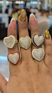 Cubic Zirconia Heart Ring