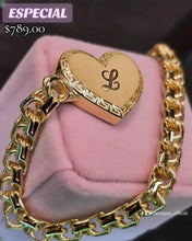 Load image into Gallery viewer, ❤️Monaco Chino Link 10k Gold Heart Bracelet❤️