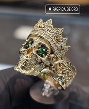 Load image into Gallery viewer, 3D Skull with Crown Ring