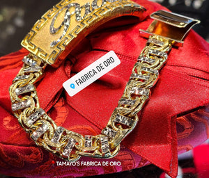 Custom Chino Bar Gold Bracelets