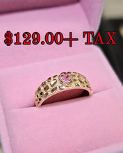 Load image into Gallery viewer, Pink Heart Stone Nugget Ring!