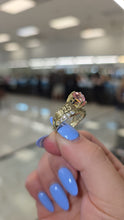 Load image into Gallery viewer, 10K Yellow Gold Heart Ring with Cubic Zirconia – Customizable Design