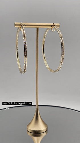 10K Gold Earrings with czz