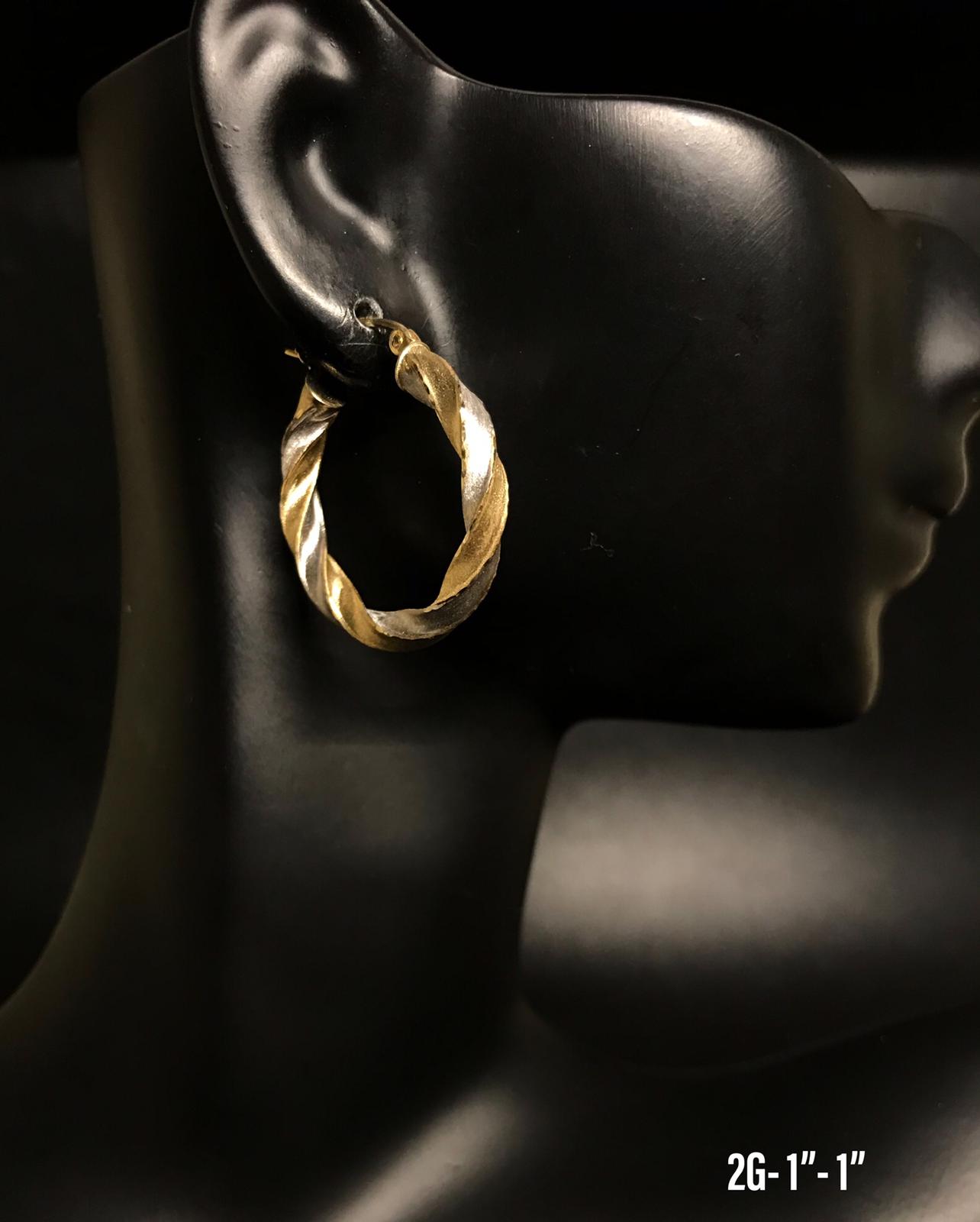 Textured Oval Hoop earrings 10K solid gold