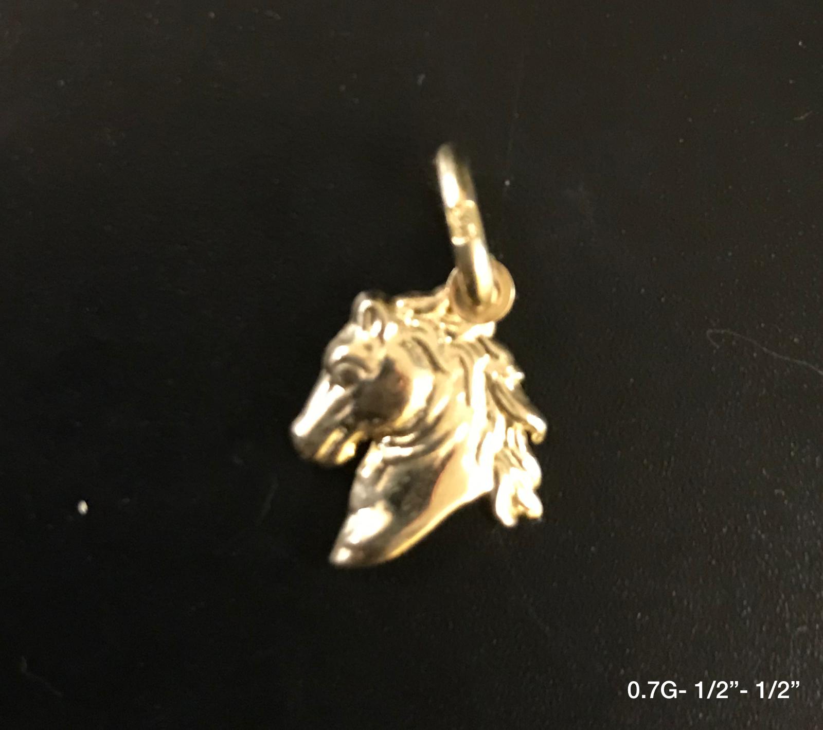 Horse head pendant 10K solid gold
