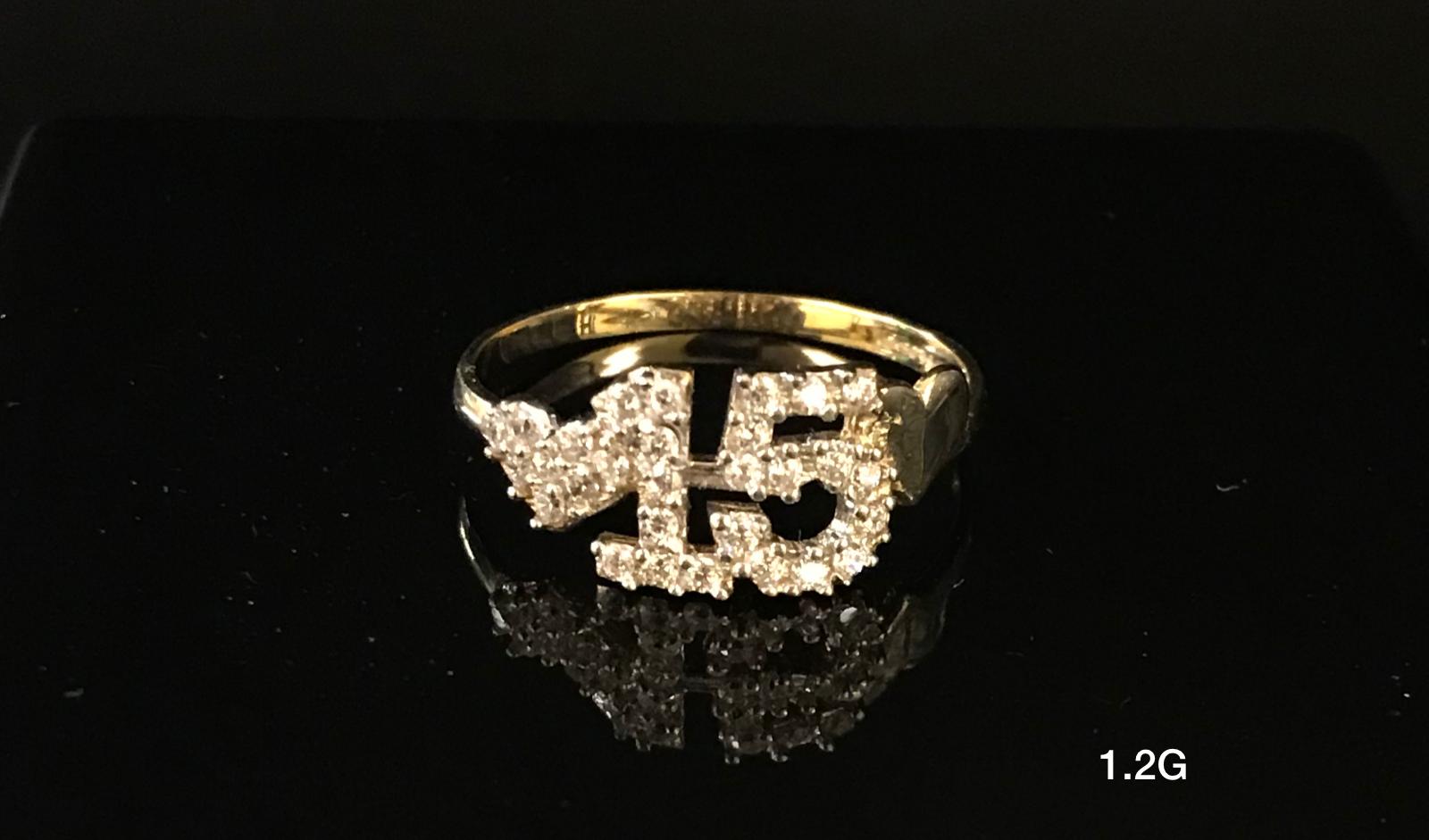 Quinceañera ring 10K Solid Gold
