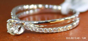 .60 Ct Women's Diamond Ring 14K white gold