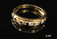 Load image into Gallery viewer, Classic Ring with stones 10K solid gold
