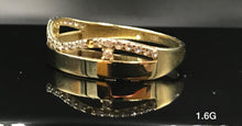 Load image into Gallery viewer, Classic Ring with stones 10K solid gold
