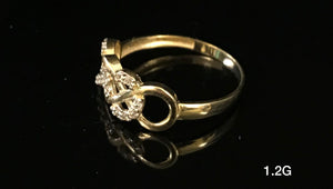 Double infinity ring 10K Solid Gold