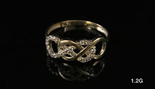 Load image into Gallery viewer, Double infinity ring 10K Solid Gold