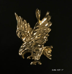Eagle pendant 10K solid gold