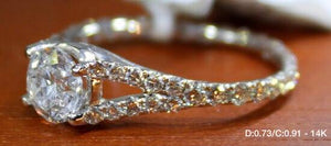 1.64 Ct Women's Diamond Ring 14K white gold
