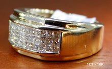 Load image into Gallery viewer, 1.00 Ct Men&#39;s Diamond Ring with 10K solid gold.