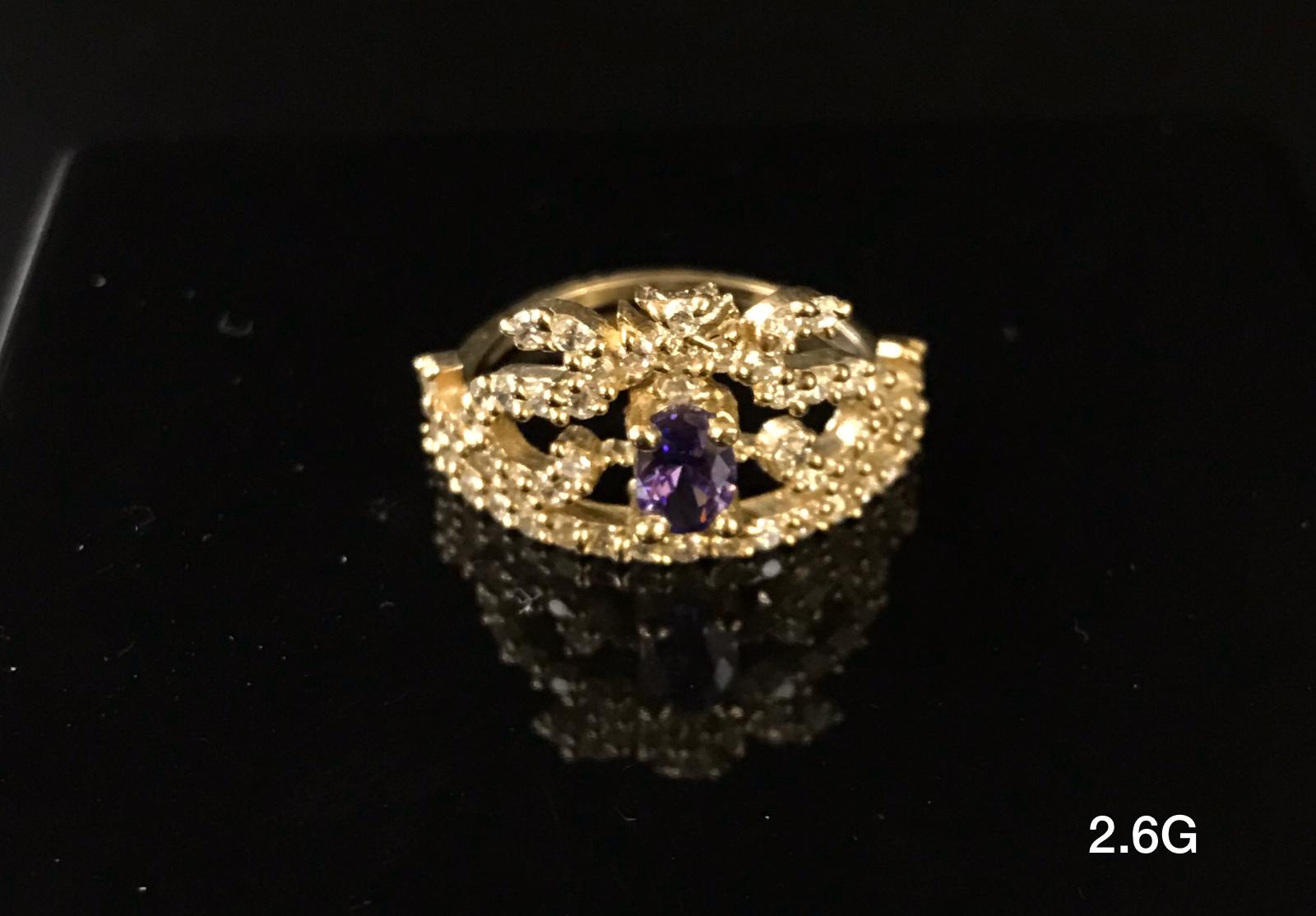 Princess ring 10K Solid Gold