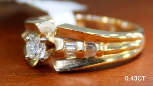 0.43 Ct Diamond Ring 14K solid gold