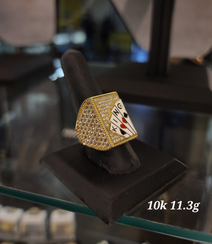 Poker Cards Gold Ring