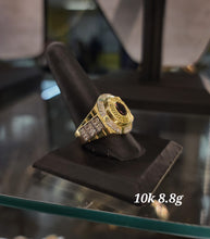 Load image into Gallery viewer, Round Greek CZ Gold Ring