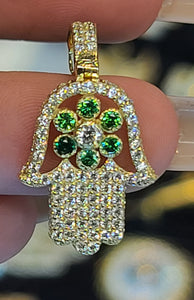 Hamsa Hand pendant with Flower