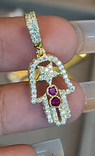 Load image into Gallery viewer, Hamsa Hand Pendant with Star