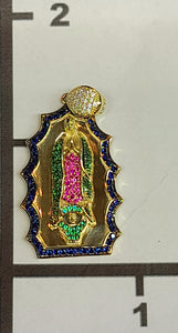 Yellow Gold Virgen De Guadalupe Pendant