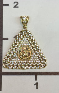 Yellow Gold Greek Triangular Pendant
