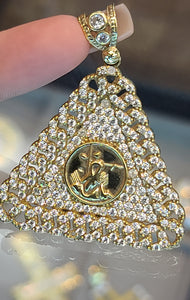 Yellow Gold Greek Triangular Pendant