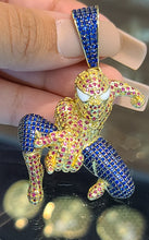Load image into Gallery viewer, Yellow Gold Spiderman with CZs