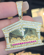 Load image into Gallery viewer, Yellow Gold Last Super Pendant with CZs