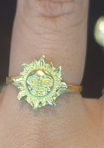 Yellow Gold Sun Ring