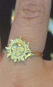 Yellow Gold Sun Ring