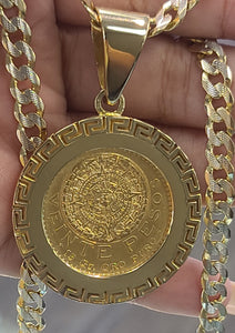 Yellow Gold Mexican Coin Pendant