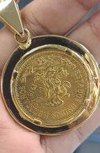 Load image into Gallery viewer, Yellow Gold Mexican Coin Pendant