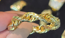 Load image into Gallery viewer, Yellow Gold Rope Ring