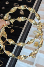 Load image into Gallery viewer, Yellow Gold Hoop Earrings with Greek Design