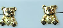 Load image into Gallery viewer, 10k Yellow Gold Bear Earrings