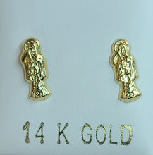Load image into Gallery viewer, 14k Yellow Gold San Muerte Earrings