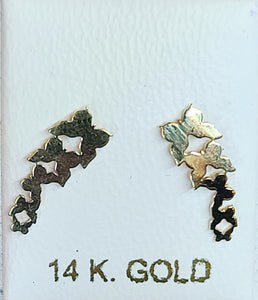 14k Yellow Gold Shooting Stars Earrings