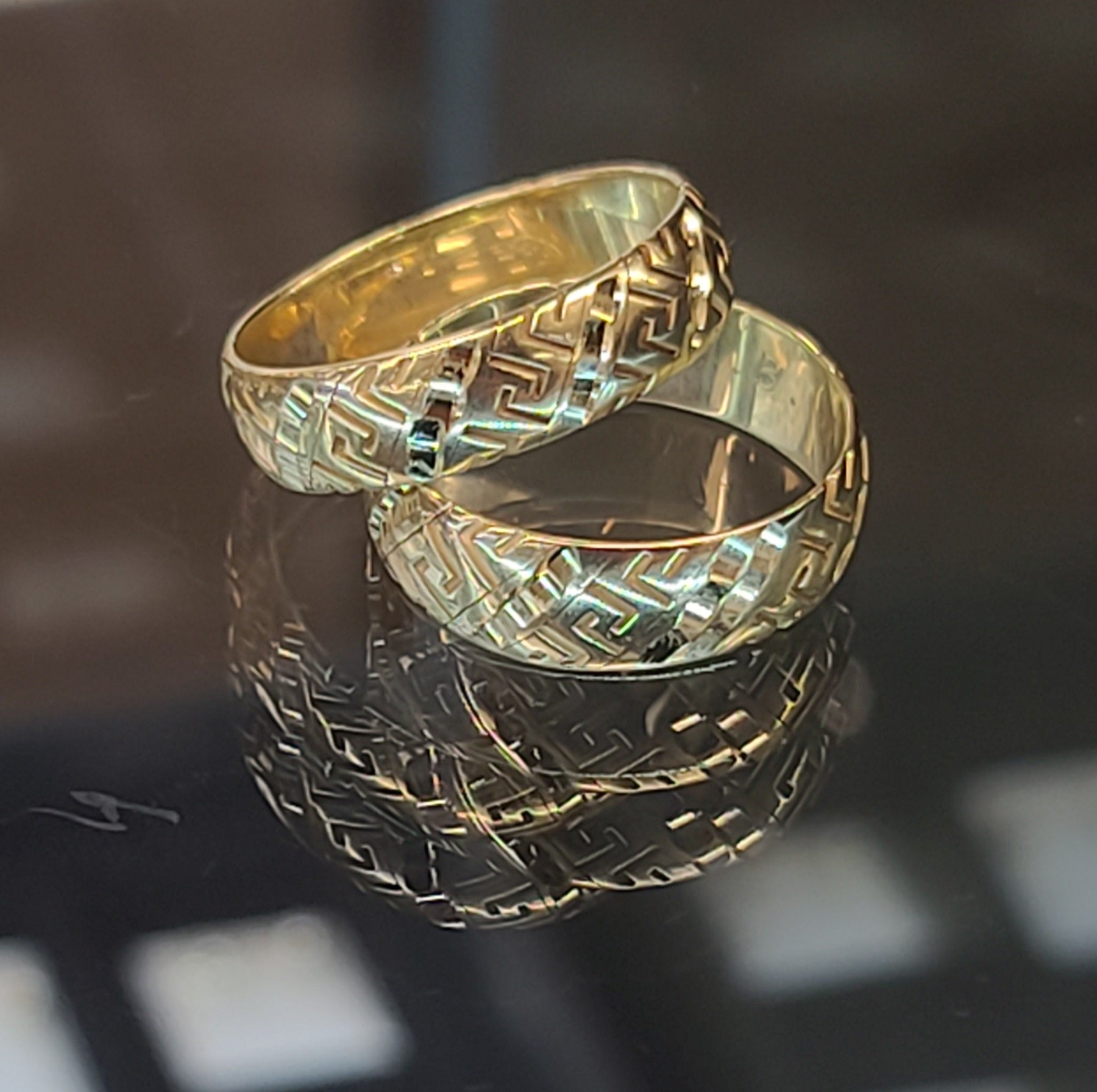 His and Hers Yellow Gold Wedding Bands