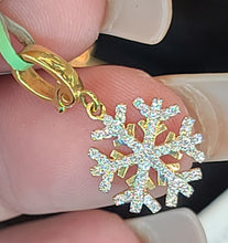 Load image into Gallery viewer, Snowflake Pendant with CZs