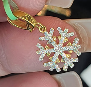 Snowflake Pendant with CZs