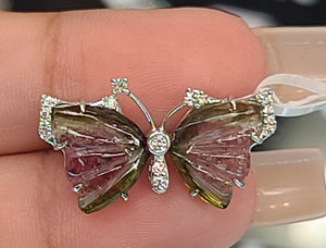 Butterfly Pendant with CZs