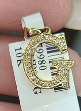 Load image into Gallery viewer, Yellow Gold Letter Pendant with diamonds