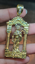 Load image into Gallery viewer, Yellow Gold Square Pendant with Santa Muerte