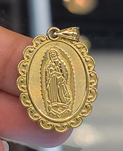 Load image into Gallery viewer, Yellow Gold Oval Pendent with The Virgin De Guadalupe