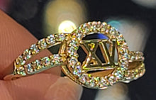Load image into Gallery viewer, Yellow Gold Quinceanera Ring with CZs